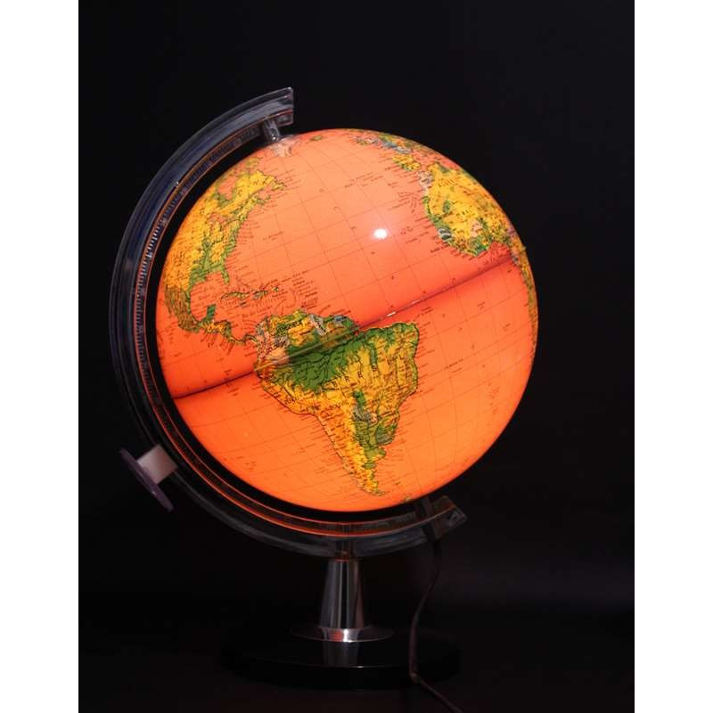 Globe Terrestre Lumineux Mappemonde Lampe D Appoint