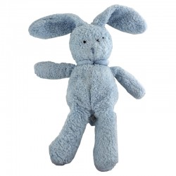 peluche lapin bleu et blanc