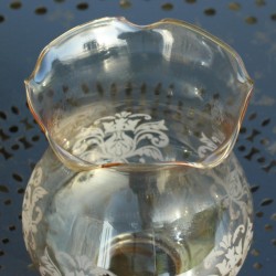 tulipe-verre-ambré-frise-fleurs-pour-luminaire-vintage