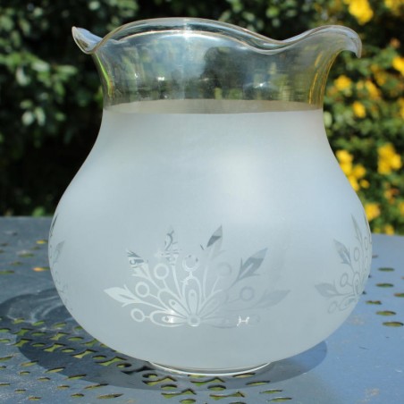 Abat Jour Verre Forme Tulipe Pour Luminaire Vintage