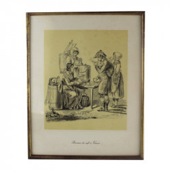 dessin-du-19eme-buveurs-de-cafe-a-vienne